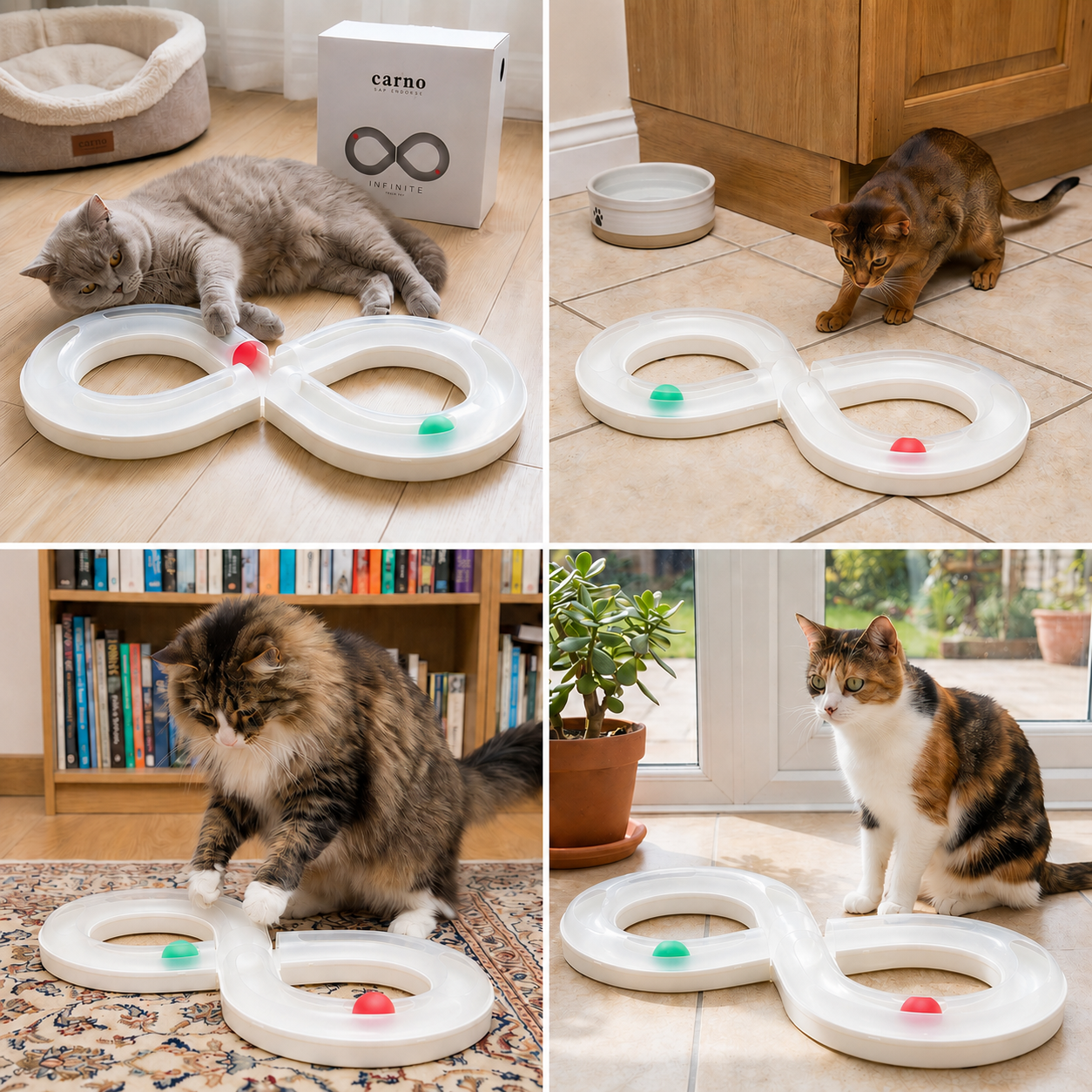 Interactive Cat Track Ball Toy