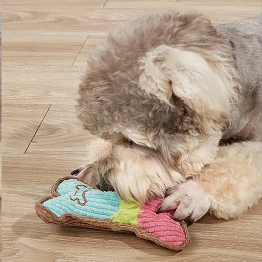 Bone Plush Chew Toy
