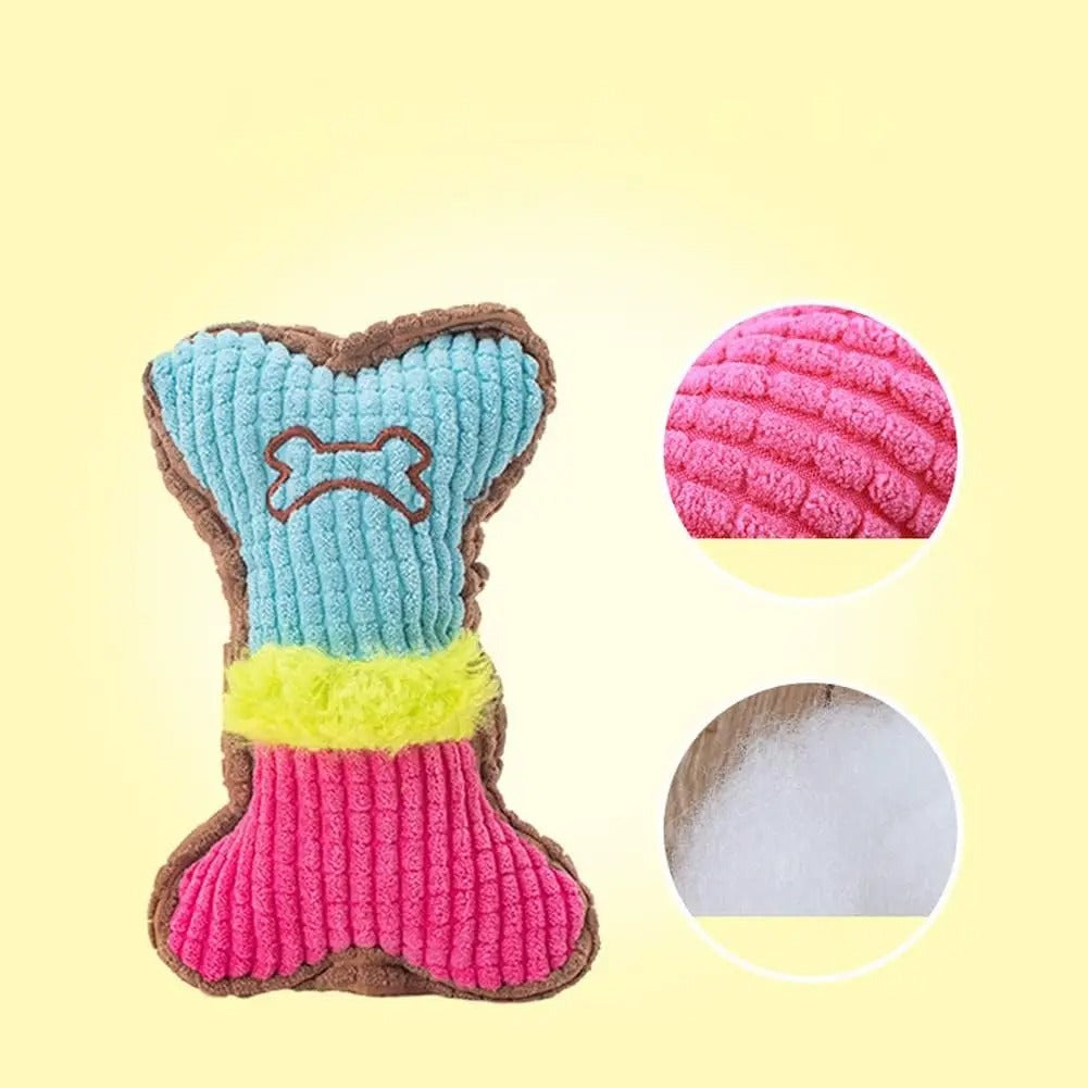 Bone Plush Chew Toy