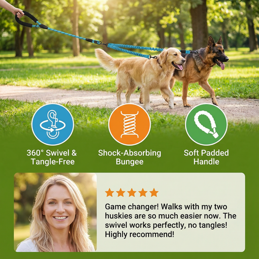 Tangle-Free Double Dog Lead